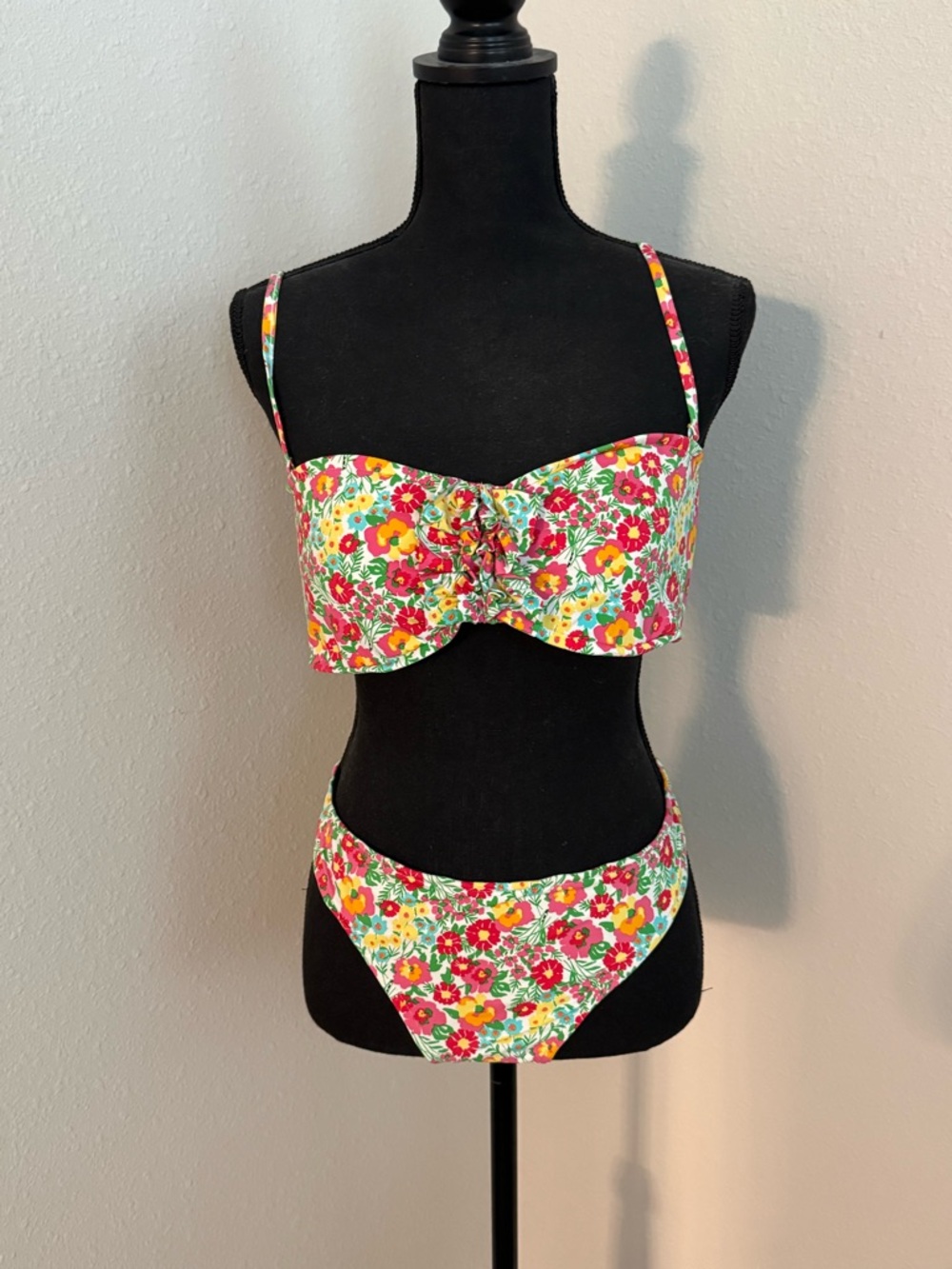 Lilly Pulitzer floral Bandeau Bikini Set - Pink, Yellow, Green, Blue, Red